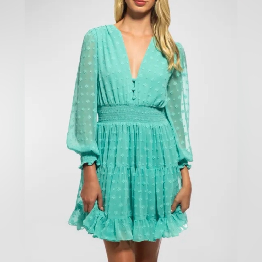 SHOSHANNA Mint Trista Dress
